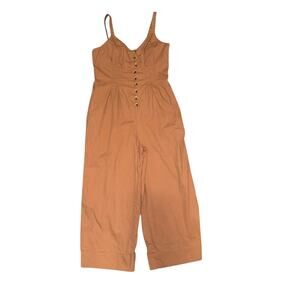 Universal Thread Cropped Overalls Rust Colored Wide Leg Casual Jumpsuit 14
